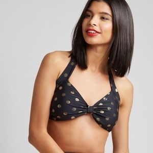 ModCloth Beach Blanket Bingo Halter Tie Bikini Top Size 12